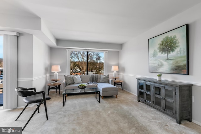 view of carpeted living room