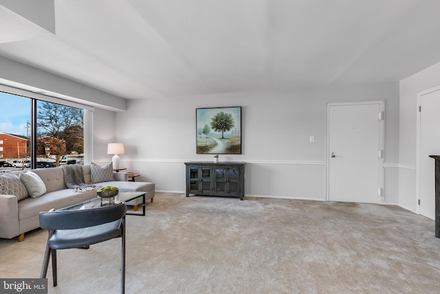 view of carpeted living room