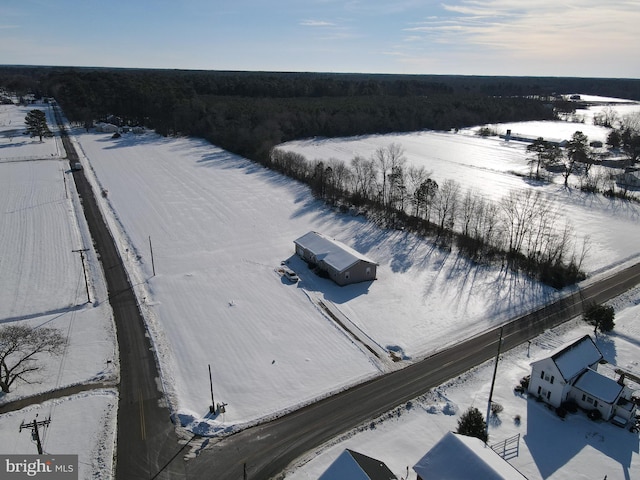 view of snowy aerial view