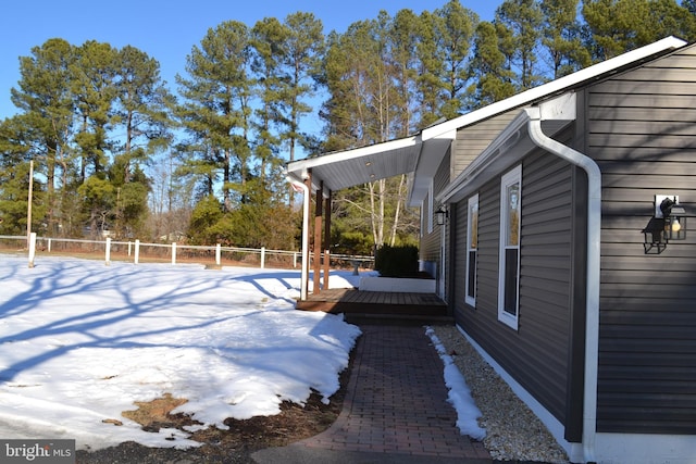 view of yard featuring a wooden deck