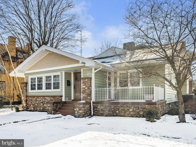 view of bungalow-style home