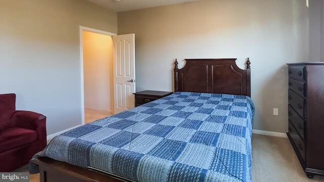 view of carpeted bedroom