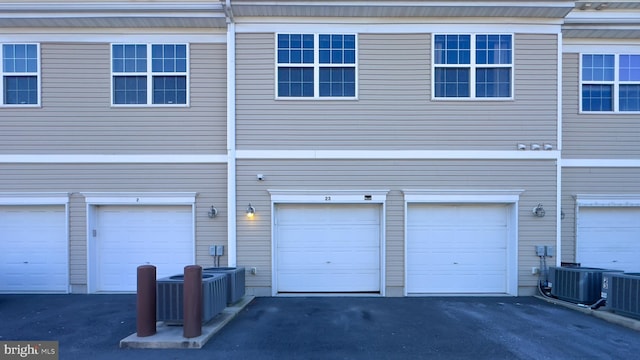 garage with cooling unit