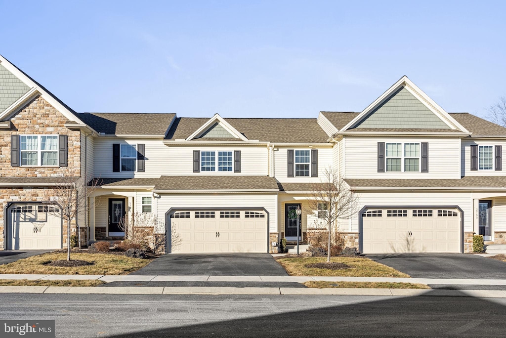 view of property with a garage