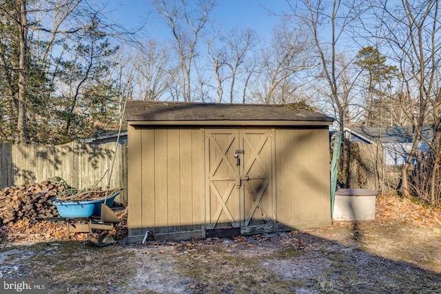 view of outdoor structure