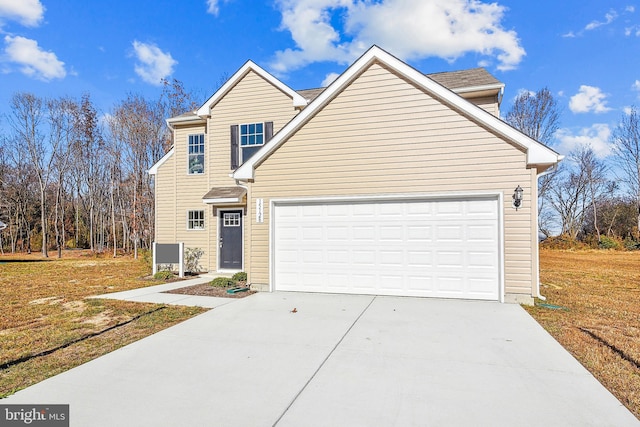 view of front property featuring a garage