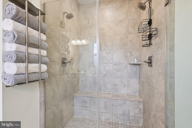 bathroom with walk in shower