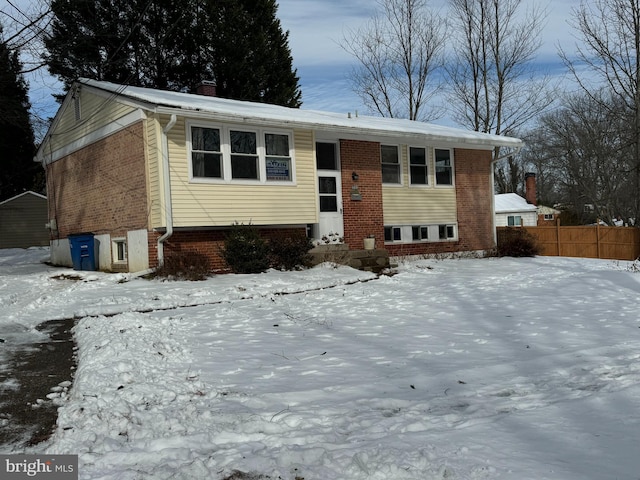 view of split foyer home