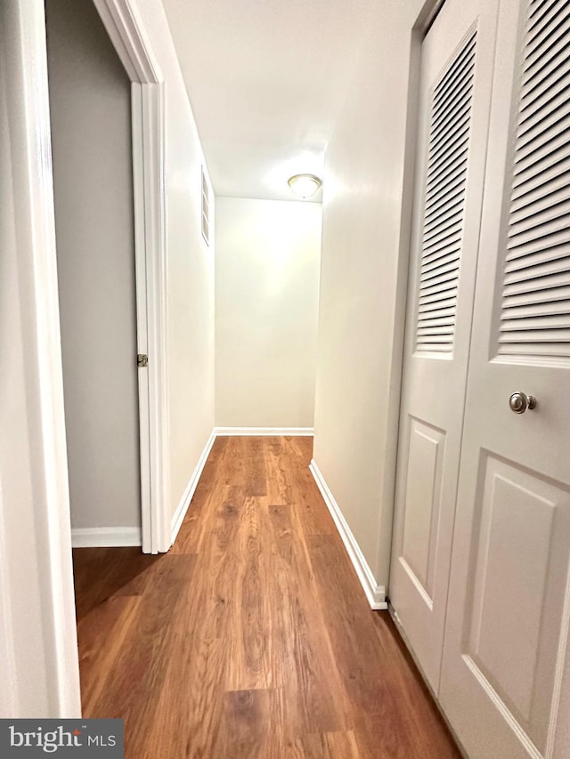 hall featuring light hardwood / wood-style floors