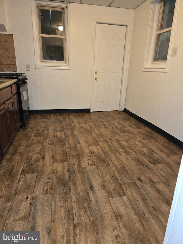 interior space featuring dark wood-type flooring