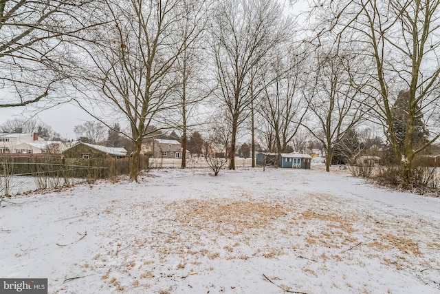 view of snowy yard