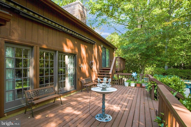 view of wooden terrace