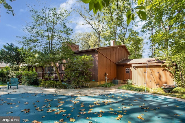 view of pool featuring a deck