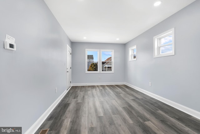 interior space featuring dark hardwood / wood-style floors