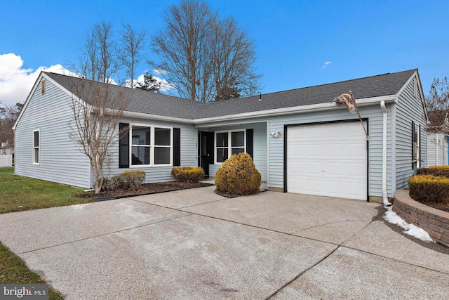 ranch-style house with a garage