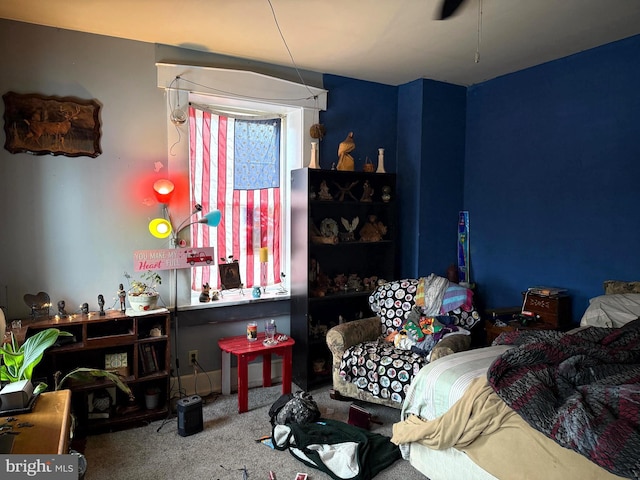 view of carpeted bedroom