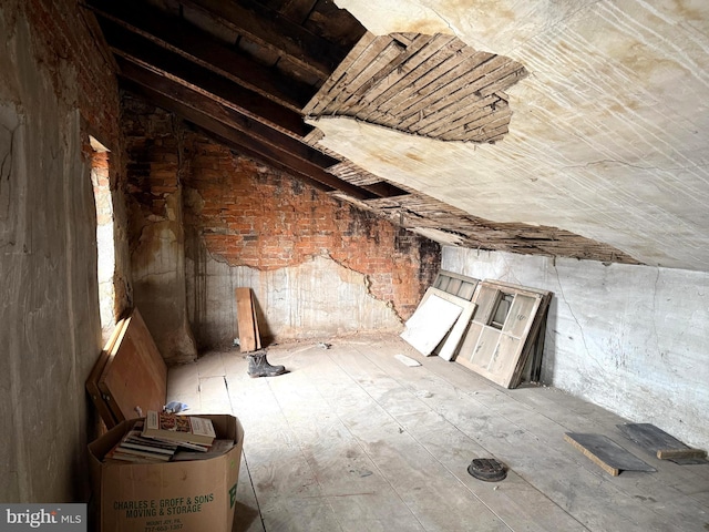 view of attic