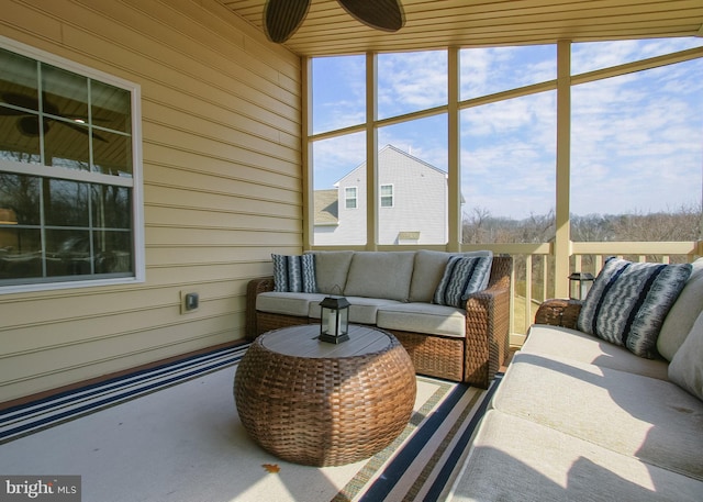 view of sunroom