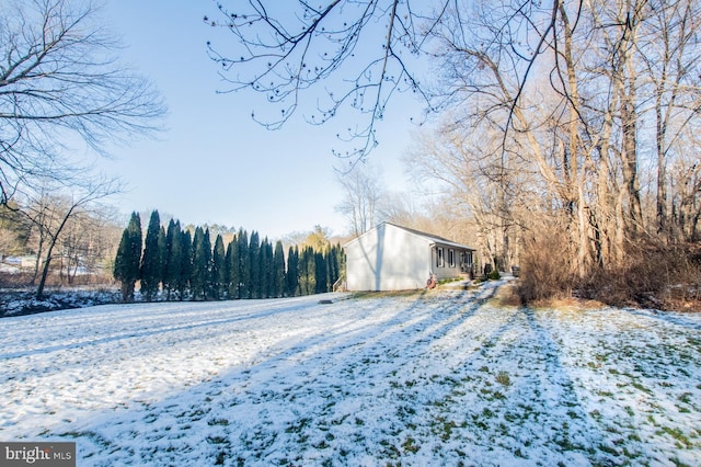 view of snowy yard