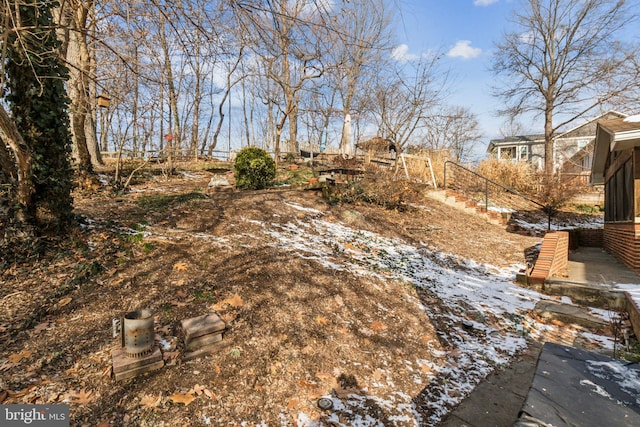 view of snowy yard