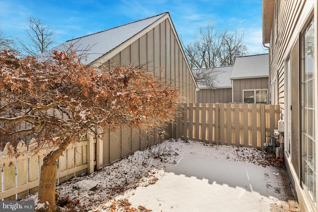 view of snowy yard