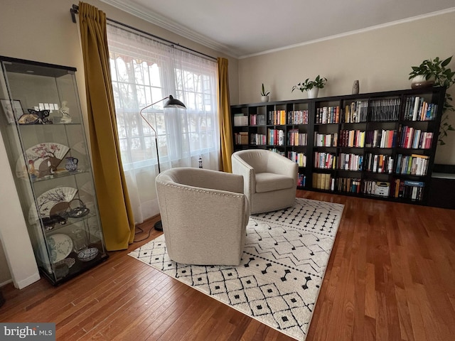 8107 Orville St, Alexandria, VA 22309 - living area with wood finished floors and ornamental molding