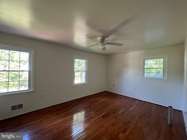 8107 Orville St, Alexandria, VA 22309 - unfurnished room with visible vents, dark wood-type flooring, and a healthy amount of sunlight