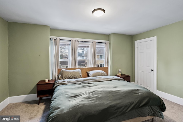 bedroom with carpet floors