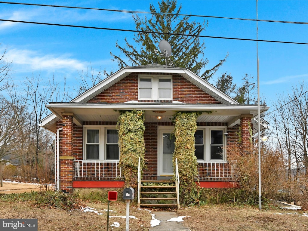 bungalow with covered porch