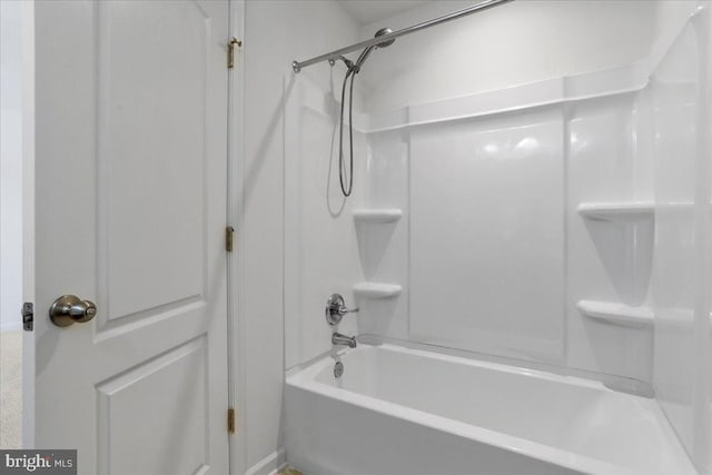 bathroom featuring bathing tub / shower combination