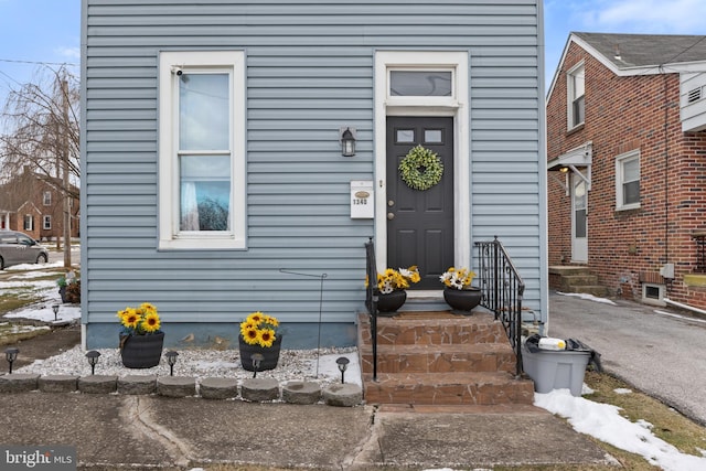 view of entrance to property