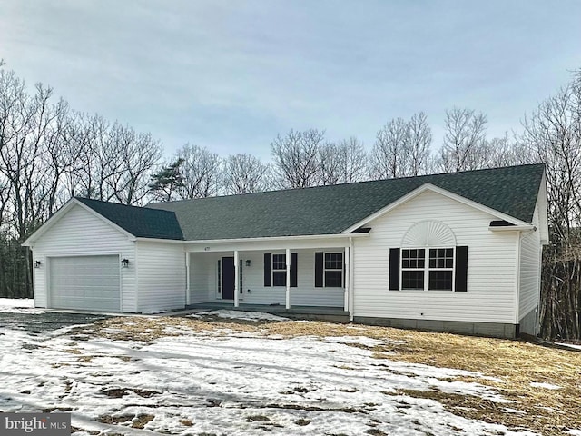 single story home featuring a garage