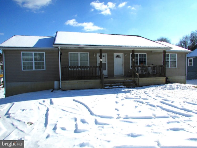 view of front of property with covered porch