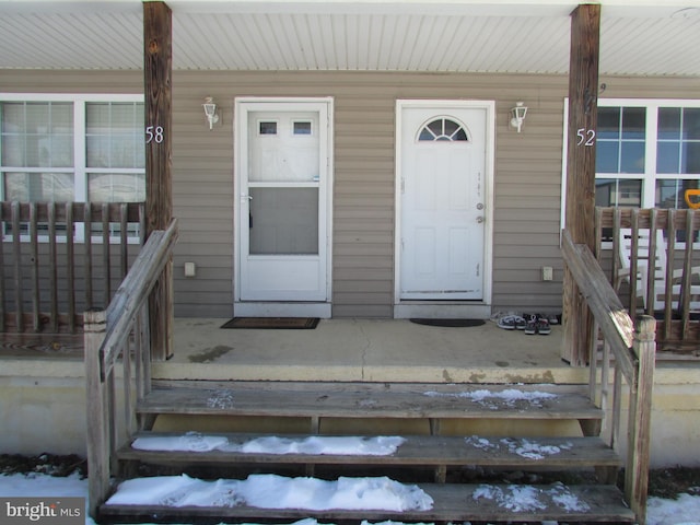 view of doorway to property