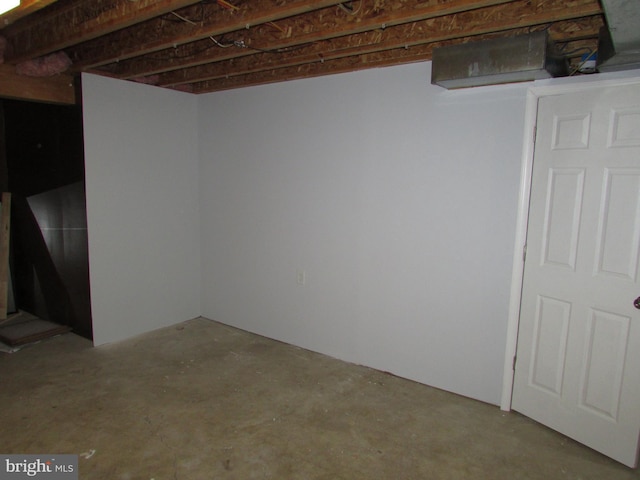 view of basement