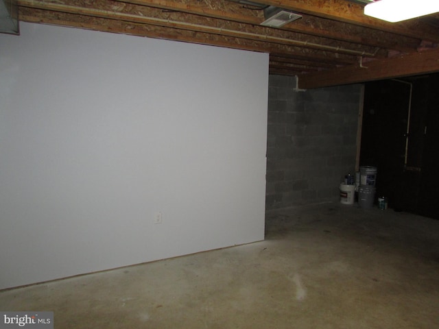 view of basement