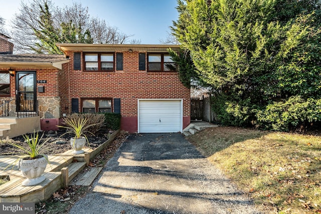 view of front of home featuring a garage