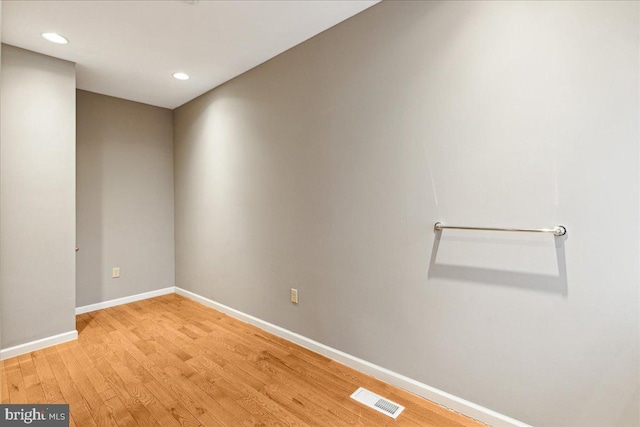 empty room featuring light hardwood / wood-style floors