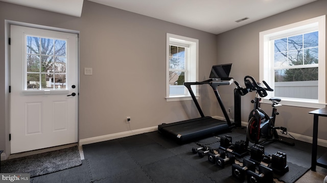 view of workout room