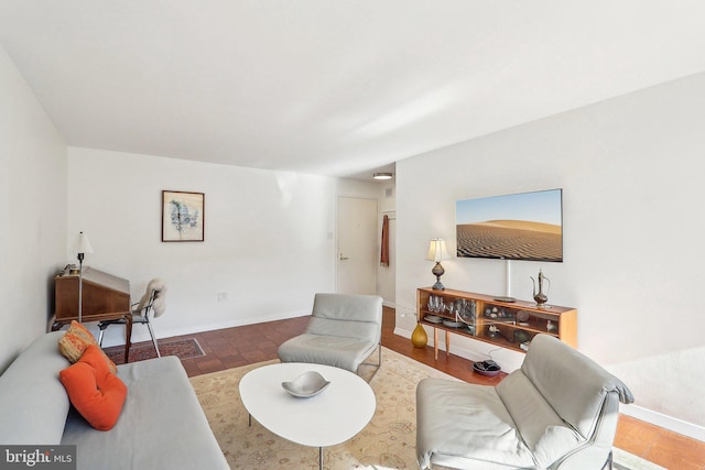 living room featuring wood-type flooring