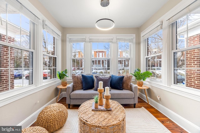 sunroom featuring a wealth of natural light