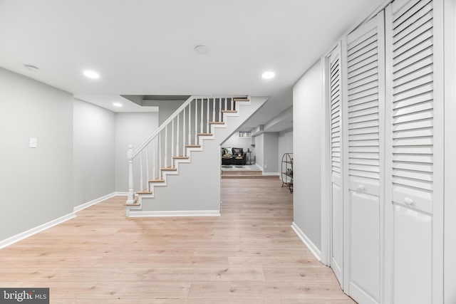 interior space featuring light hardwood / wood-style floors