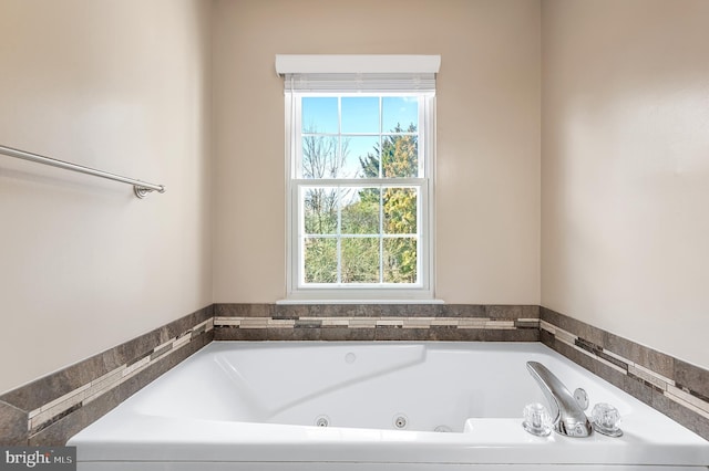 bathroom featuring a jetted tub