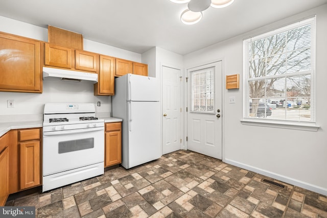 kitchen with white appliances