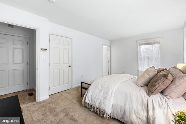 view of carpeted bedroom