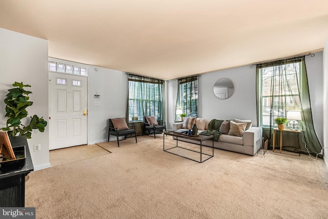 view of carpeted living room