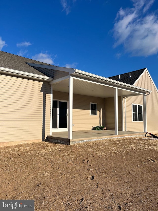 back of house featuring a patio area