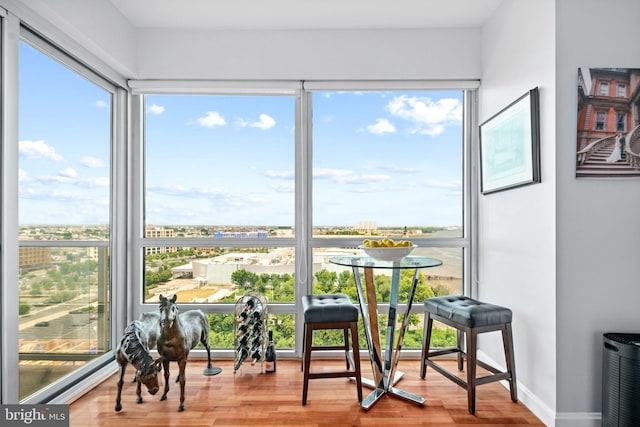 view of sunroom