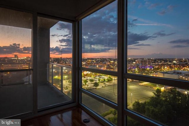 view of sunroom