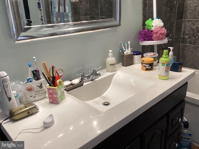 bathroom with vanity